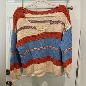 Colorful Striped Women's Sweater